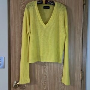 Zadig & Voltaire Deluxe Cashmere sweater Yellow Sz Medium